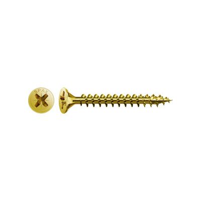 Spax Vis universelle 3,5 x 20 mm Tête fraisée Pozidriv Z Filetage total 4CUT YELLOX A2L (1081020350205) - Publicité Spax Vis universelle 3,5 x 20 mm Tête fraisée Pozidriv Z Filetage total 4CUT YELLOX A2L (1081020350205) - Publicité