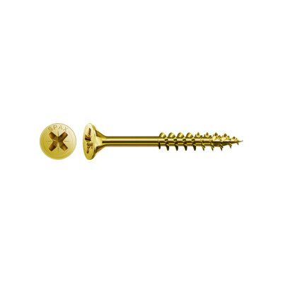 Vis Spax Zinc Jaune Tête Fraisée - 3,5x35mm - Publicité Vis Spax Zinc Jaune Tête Fraisée - 3,5x35mm - Publicité