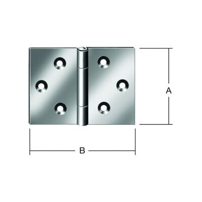 Charnière VORMANN 50x75 mm Acier Inoxydable - A4 DIN 7954 D - Publicité Charnière VORMANN 50x75 mm Acier Inoxydable - A4 DIN 7954 D - Publicité
