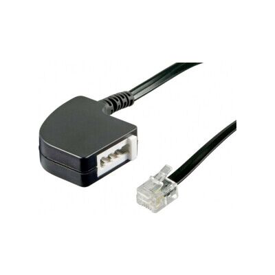 Goobay Adaptateur TAE F-RJ11/RJ14 0,2 m, noir, cuivre/acier 68584 (68584) - Publicité Goobay Adaptateur TAE F-RJ11/RJ14 0,2 m, noir, cuivre/acier 68584 (68584) - Publicité