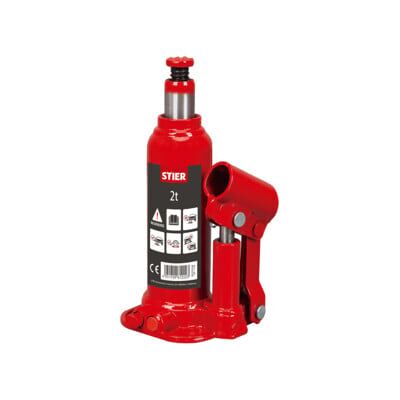 Cric bouteille hydraulique pour voitures STIER, 2 tonnes (904226) - Publicité Cric bouteille hydraulique pour voitures STIER, 2 tonnes (904226) - Publicité