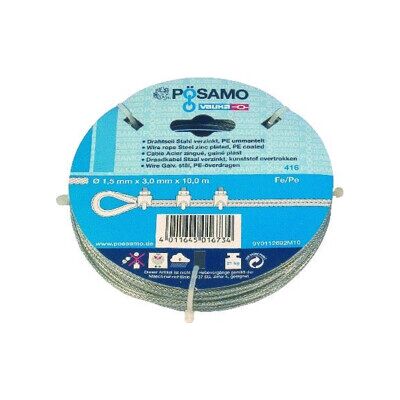 Câble en acier galvanisé - 3mm x 10m - Résistant - Publicité Câble en acier galvanisé - 3mm x 10m - Résistant - Publicité