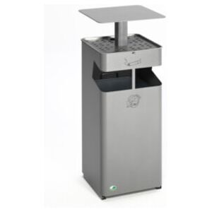 VAR Récipient à cendres/déchets avec toit L 35 argent 38 l (21270) - Publicité VAR Récipient à cendres/déchets avec toit L 35 argent 38 l (21270) - Publicité