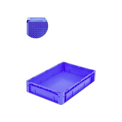 Bito Euro conteneur empilable XL avec fond nervuré et couvercle XLD64121RX L600xL400xH138 mm, bleu (30267) - Publicité Bito Euro conteneur empilable XL avec fond nervuré et couvercle XLD64121RX L600xL400xH138 mm, bleu (30267) - Publicité