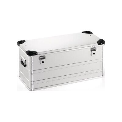 Boîte en aluminium L782xl385xH380mm 91 l avec fermoir à déclic et coins d'empil. ; Industrial Quality Supplies (D91) - Publicité Boîte en aluminium L782xl385xH380mm 91 l avec fermoir à déclic et coins d'empil. ; Industrial Quality Supplies (D91) - Publicité