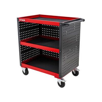 Chariot de service STIER avec panneaux perforés HxlxP 960x810x543 mm (905381) - Publicité Chariot de service STIER avec panneaux perforés HxlxP 960x810x543 mm (905381) - Publicité