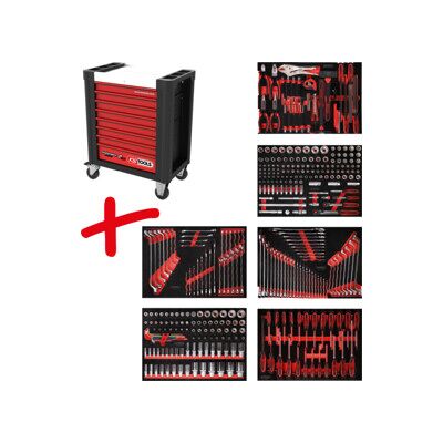 Composition pour servante d’atelier Performanceplus P10 avec 366 outils pour 6 tiroirs KS Tools (810.6366) - Publicité Composition pour servante d’atelier Performanceplus P10 avec 366 outils pour 6 tiroirs KS Tools (810.6366) - Publicité