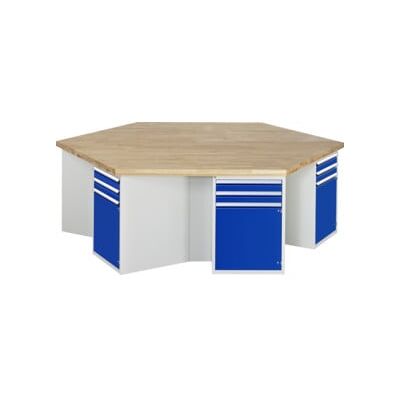 Etabli de groupe Rau modèle 4092, KL 1350mm x L 2700 x P 2340 x H 840mm (03-492-135B4S.11) - Publicité Etabli de groupe Rau modèle 4092, KL 1350mm x L 2700 x P 2340 x H 840mm (03-492-135B4S.11) - Publicité