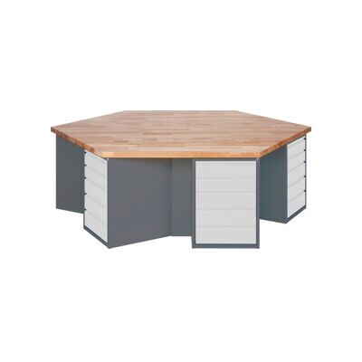 Etabli de groupe STIER avec 6x5 tiroirs, lxPxH 2 700x2 340x890 mm (906090) - Publicité Etabli de groupe STIER avec 6x5 tiroirs, lxPxH 2 700x2 340x890 mm (906090) - Publicité