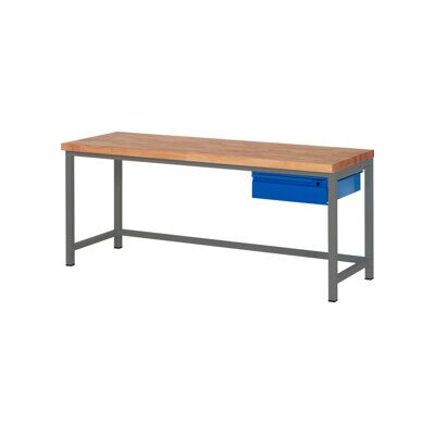 Etabli réglable en hauteur STIER Premium avec 1 tiroir, lxPxH 2 000x700x840-1 040 mm, anthracite métallisé / RAL 5010 (906168) - Publicité Etabli réglable en hauteur STIER Premium avec 1 tiroir, lxPxH 2 000x700x840-1 040 mm, anthracite métallisé / RAL 5010 (906168) - Publicité
