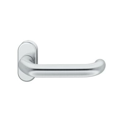 Poignée de porte FSB - Rosette ovale - Ressort haute retenue - Acier inoxydable - 32,5x70mm - Type de porte - Publicité Poignée de porte FSB - Rosette ovale - Ressort haute retenue - Acier inoxydable - 32,5x70mm - Type de porte - Publicité