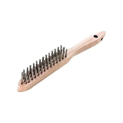 Brosse à main Lessmann fil d'acier 0,35 mm 2 rangées - Brosse à main pour léger dérochage - Publicité Brosse à main Lessmann fil d'acier 0,35 mm 2 rangées - Brosse à main pour léger dérochage - Publicité