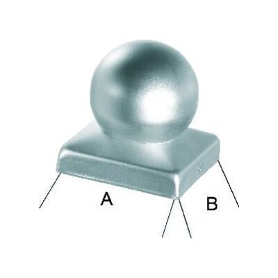 Cache-Poteau Magni - Forme de Boule en Acier Inoxydable A2 pour Poteaux de 90 mm - Publicité Cache-Poteau Magni - Forme de Boule en Acier Inoxydable A2 pour Poteaux de 90 mm - Publicité