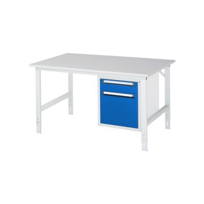 Table de travail avec armoire à tiroirs kaiserkraft - Hauteur réglable - Publicité Table de travail avec armoire à tiroirs kaiserkraft - Hauteur réglable - Publicité