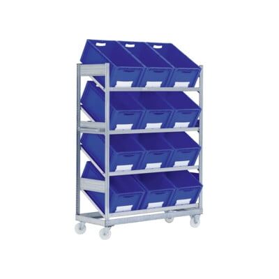 Rayonnages à tablettes inclinées Bito p 533 x H 1815 finition galvanisée (15183) - Publicité Rayonnages à tablettes inclinées Bito p 533 x H 1815 finition galvanisée (15183) - Publicité