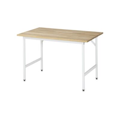 RAU Table de travail réglable - Hêtre, Structure en acier, 1250x800mm - Publicité RAU Table de travail réglable - Hêtre, Structure en acier, 1250x800mm - Publicité