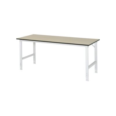 RAU Bureau de travail réglable - 760-1080mm - MDF 2000x800mm - Gris clair - Publicité RAU Bureau de travail réglable - 760-1080mm - MDF 2000x800mm - Gris clair - Publicité