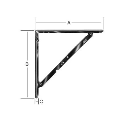 VORMANN Console pliante L300xP300mm avec bras diagonal Acier, blanc, revêtu (000151300LW) - Publicité VORMANN Console pliante L300xP300mm avec bras diagonal Acier, blanc, revêtu (000151300LW) - Publicité