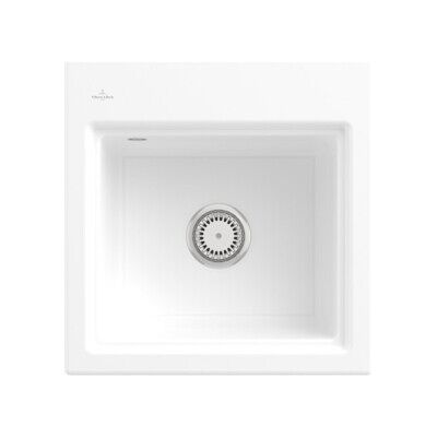 V&B; Évier Subway Style 50 S avec égouttoir, robinetterie, mitigeur, blanc sn C-plus ; Villeroy & Boch (335501KG) - Publicité V&B; Évier Subway Style 50 S avec égouttoir, robinetterie, mitigeur, blanc sn C-plus ; Villeroy & Boch (335501KG) - Publicité
