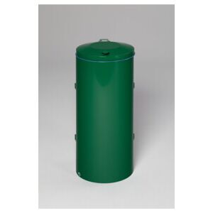 VAR Poubelle en acier 120L - Porte double, Vert - Publicité VAR Poubelle en acier 120L - Porte double, Vert - Publicité