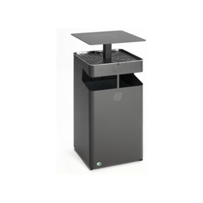 VAR Cendrier/Poubelle avec toit L 45 gris fer 72 l (21276) - Publicité VAR Cendrier/Poubelle avec toit L 45 gris fer 72 l (21276) - Publicité