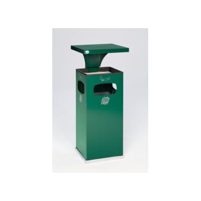 VAR Collecteur de déchets/cendrier B 32 vert mousse avec toit de protection, insert intérieur 38 l (12154) - Publicité VAR Collecteur de déchets/cendrier B 32 vert mousse avec toit de protection, insert intérieur 38 l (12154) - Publicité