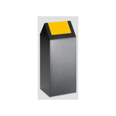 VAR Distributeur de recyclage WSG 55 S corps argent antique trappe jaune 60 l (21020) - Publicité VAR Distributeur de recyclage WSG 55 S corps argent antique trappe jaune 60 l (21020) - Publicité