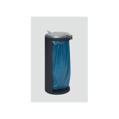VAR - Bac à déchets en tôle d’acier 120 L - Anthracite - Couvercle argenté - Bac à déchets - Publicité VAR - Bac à déchets en tôle d’acier 120 L - Anthracite - Couvercle argenté - Bac à déchets - Publicité