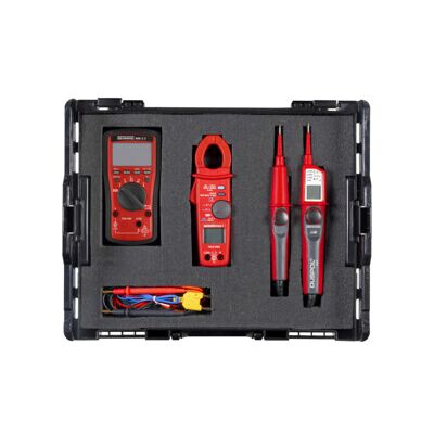 Benning 10236770 Boîte d'appareils de mesure - Multimètre, pinces ampèremétriques, testeur de tension - Publicité Benning 10236770 Boîte d'appareils de mesure - Multimètre, pinces ampèremétriques, testeur de tension - Publicité