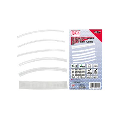 BGS Assortiment de gaines rétractables transparentes 150 pièces ; BGS technic (9405) - Publicité BGS Assortiment de gaines rétractables transparentes 150 pièces ; BGS technic (9405) - Publicité