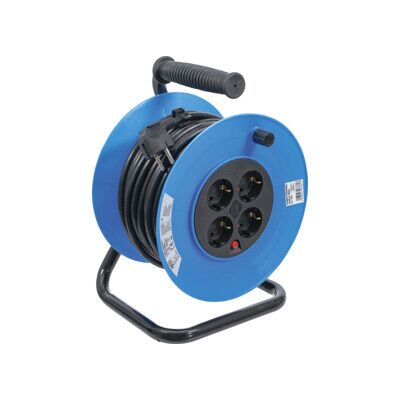 BGS Enrouleur de câble 25 m 3x1,5 mm² 4 prises de courant IP 20 3000 W ; BGS technic (3361) - Publicité BGS Enrouleur de câble 25 m 3x1,5 mm² 4 prises de courant IP 20 3000 W ; BGS technic (3361) - Publicité