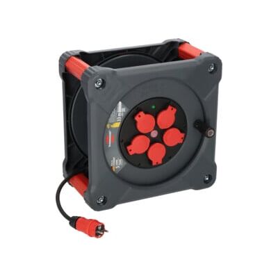 Brennenstuhl Professional Enrouleur de chantier KA 3100 5 IP44, 33m H07RN-F 3G1,5 (9201330110) - Publicité Brennenstuhl Professional Enrouleur de chantier KA 3100 5 IP44, 33m H07RN-F 3G1,5 (9201330110) - Publicité
