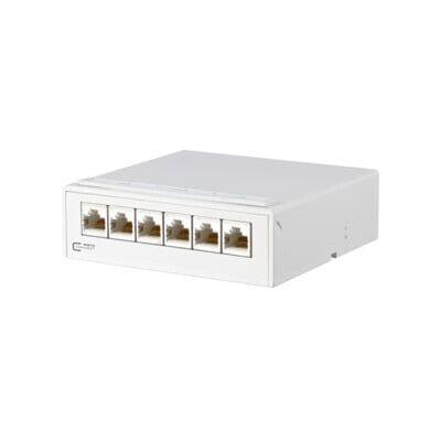 BTR NETCOM Répartiteur AP 6 ports C6A 6xRJ45, blanc TN EDATC6A-6AP-rws ; Metz Connect (130862-21C-E-90) - Publicité BTR NETCOM Répartiteur AP 6 ports C6A 6xRJ45, blanc TN EDATC6A-6AP-rws ; Metz Connect (130862-21C-E-90) - Publicité