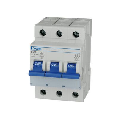 Disjoncteur Doepke DLS6HB20-36KA - 20A, 3P, 400V, 6kA, IP20 - Publicité Disjoncteur Doepke DLS6HB20-36KA - 20A, 3P, 400V, 6kA, IP20 - Publicité