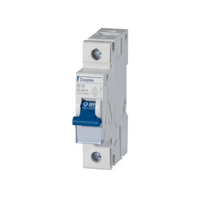Disjoncteur Doepke B 6A 1p 230V - Protection câbles - Publicité Disjoncteur Doepke B 6A 1p 230V - Protection câbles - Publicité