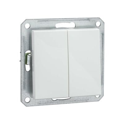 Schneider Electric 361664 - Interrupteur double - Blanc - IP20 - 16A - Publicité Schneider Electric 361664 - Interrupteur double - Blanc - IP20 - 16A - Publicité