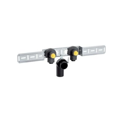 Geberit Coude de raccordement PushFit 20mmxRp 1/2, 90°, monté, 2 voies, 52mm, MS (651298001) - Publicité Geberit Coude de raccordement PushFit 20mmxRp 1/2, 90°, monté, 2 voies, 52mm, MS (651298001) - Publicité