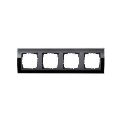 GIRA 0214738 - Cadre de couverture 4 postes transparent noir - Cadre - Publicité GIRA 0214738 - Cadre de couverture 4 postes transparent noir - Cadre - Publicité