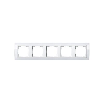 Cadre de couverture Gira 5 compartiments blanc transparent - Cadre de couverture - Publicité Cadre de couverture Gira 5 compartiments blanc transparent - Cadre de couverture - Publicité