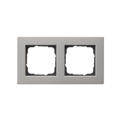 Gira 0212335 Cadre de couverture double en acier inoxydable - Cadre de couverture - Publicité Gira 0212335 Cadre de couverture double en acier inoxydable - Cadre de couverture - Publicité
