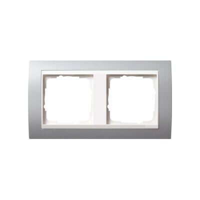Gira 0212326 Cadre de Couverture en Aluminium 2F - Accessoires pour Interrupteurs Électriques - Publicité Gira 0212326 Cadre de Couverture en Aluminium 2F - Accessoires pour Interrupteurs Électriques - Publicité