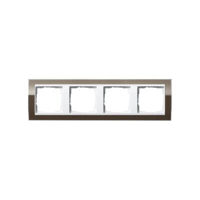 Gira 0214763 - Cadre de couverture 4 modules Brun Transparent - Cadre de couverture - Publicité Gira 0214763 - Cadre de couverture 4 modules Brun Transparent - Cadre de couverture - Publicité