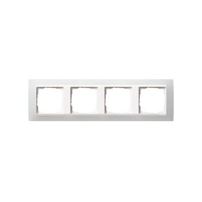 Cadre électrique blanc brillant Gira 4 modules - Cadre électrique - Publicité Cadre électrique blanc brillant Gira 4 modules - Cadre électrique - Publicité