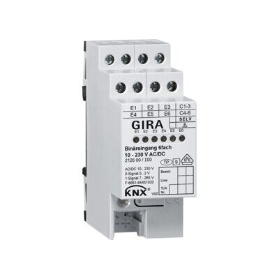 Gira Entrée Binaire KNX à 6 Canaux - Modèle 212600 - Publicité Gira Entrée Binaire KNX à 6 Canaux - Modèle 212600 - Publicité