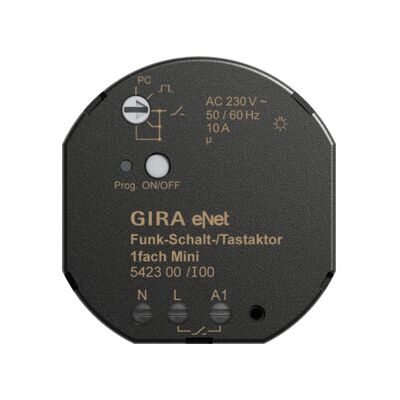 Gira Mini actionneur radio marche/arrêt/touche simple 542300 (542300) - Publicité Gira Mini actionneur radio marche/arrêt/touche simple 542300 (542300) - Publicité