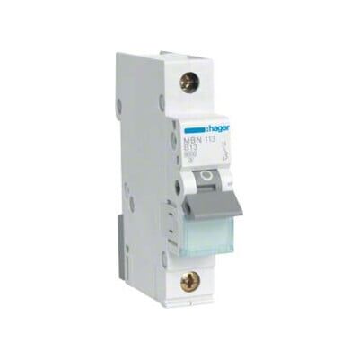 Hager MBN113 Interrupteur 1 pôle 13A - IP2X Protection - Publicité Hager MBN113 Interrupteur 1 pôle 13A - IP2X Protection - Publicité