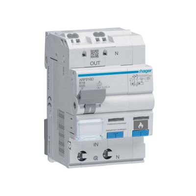 Hager ARF916D - Disjoncteur différentiel avec RCBO et AFCI - Publicité Hager ARF916D - Disjoncteur différentiel avec RCBO et AFCI - Publicité