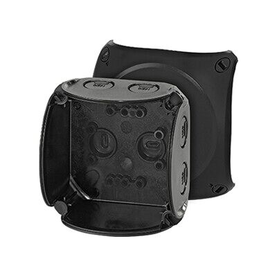 Hensel Boîtier de dérivation câble jusqu’à 2,5 sans borne noir KF 0200 B (62000042) - Publicité Hensel Boîtier de dérivation câble jusqu’à 2,5 sans borne noir KF 0200 B (62000042) - Publicité