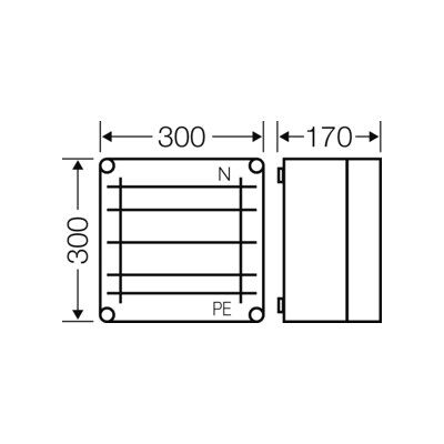 Hensel Boîtier pour barres omnibus 300x300mm 250A 5p Mi 6252 (2000645) - Publicité Hensel Boîtier pour barres omnibus 300x300mm 250A 5p Mi 6252 (2000645) - Publicité