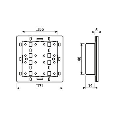 Jung Module tactile radio KNX avec cadre adaptateur 3 voies 4073 RF TSM (4073RFTSM) - Publicité Jung Module tactile radio KNX avec cadre adaptateur 3 voies 4073 RF TSM (4073RFTSM) - Publicité